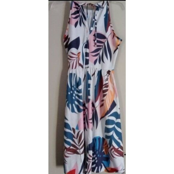 Super cute summer tropical Halter Dress cc - Picture 4 of 12